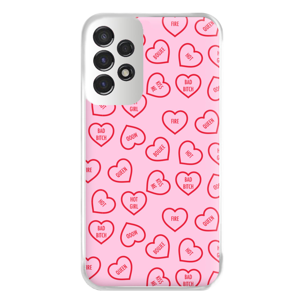 Hot Girl Summer Hearts Pattern Phone Case for Galaxy A53