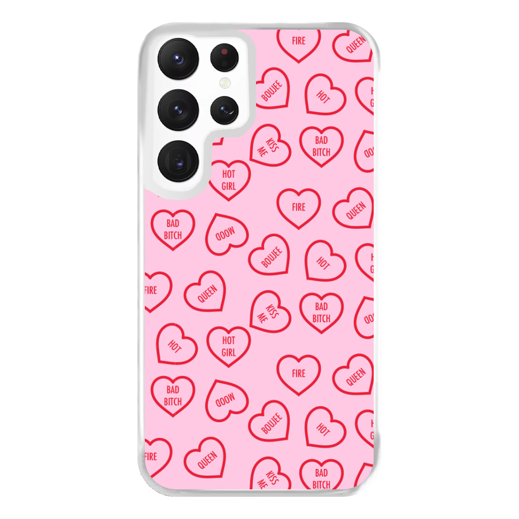 Hot Girl Summer Hearts Pattern Phone Case for Galaxy S22 Ultra