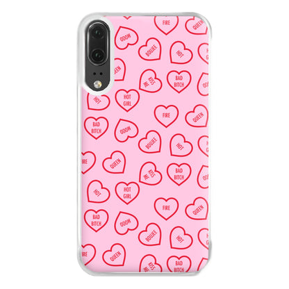 Hot Girl Summer Hearts Pattern Phone Case for Huawei P20