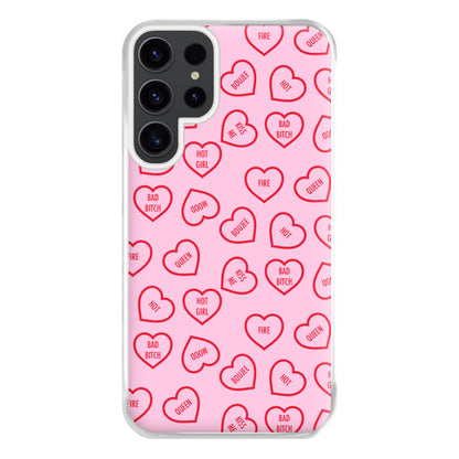 Hot Girl Summer Hearts Pattern Phone Case for Galaxy S23 Ultra