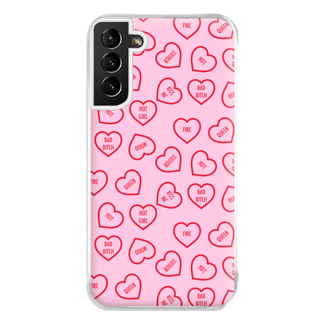 Hot Girl Summer Hearts Pattern Phone Case for Galaxy S21 Plus