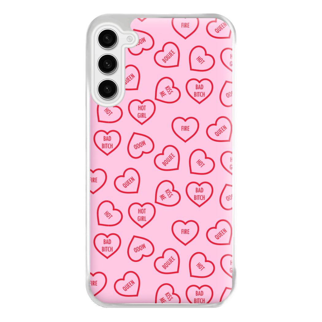 Hot Girl Summer Hearts Pattern Phone Case for Galaxy S23FE