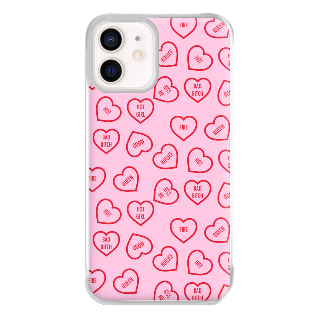 Hot Girl Summer Hearts Pattern Phone Case for iPhone 12 Mini