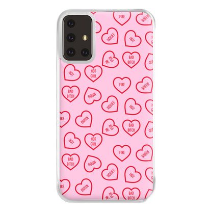 Hot Girl Summer Hearts Pattern Phone Case for Galaxy A71