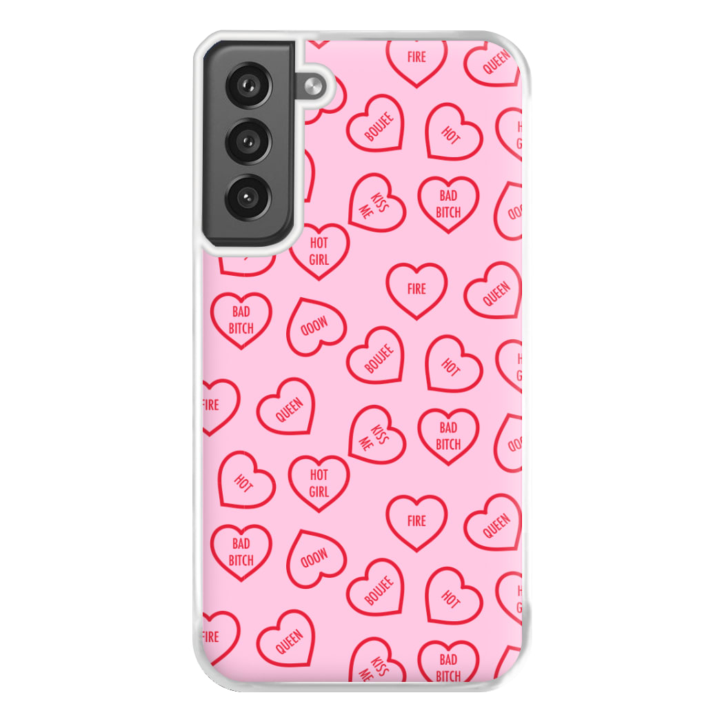 Hot Girl Summer Hearts Pattern Phone Case for Galaxy S21FE