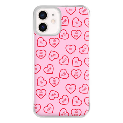 Hot Girl Summer Hearts Pattern Phone Case for iPhone 13 Mini