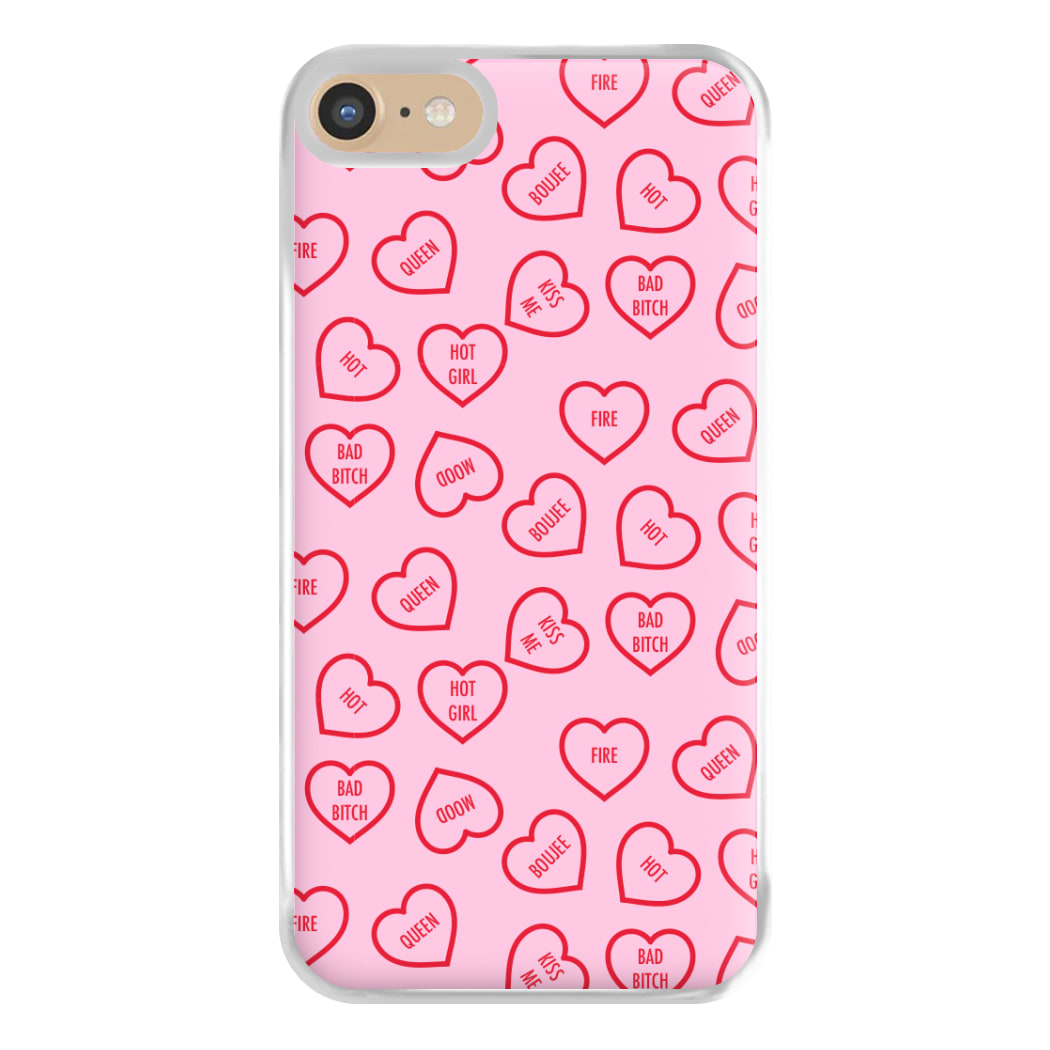 Hot Girl Summer Hearts Pattern Phone Case for iPhone 6 / 7 / 8 / SE