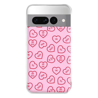 Hot Girl Summer Hearts Pattern Phone Case for Google Pixel 7 Pro