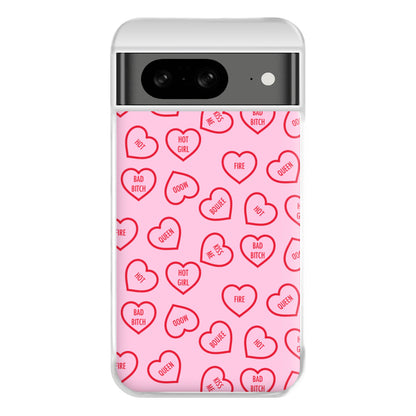 Hot Girl Summer Hearts Pattern Phone Case for Google Pixel 8