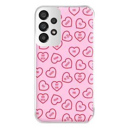 Hot Girl Summer Hearts Pattern Phone Case for Galaxy A33