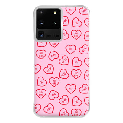 Hot Girl Summer Hearts Pattern Phone Case for Galaxy S20 Ultra