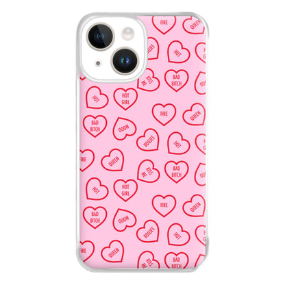 Hot Girl Summer Hearts Pattern Phone Case for iPhone 14