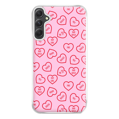 Hot Girl Summer Hearts Pattern Phone Case for Galaxy A14