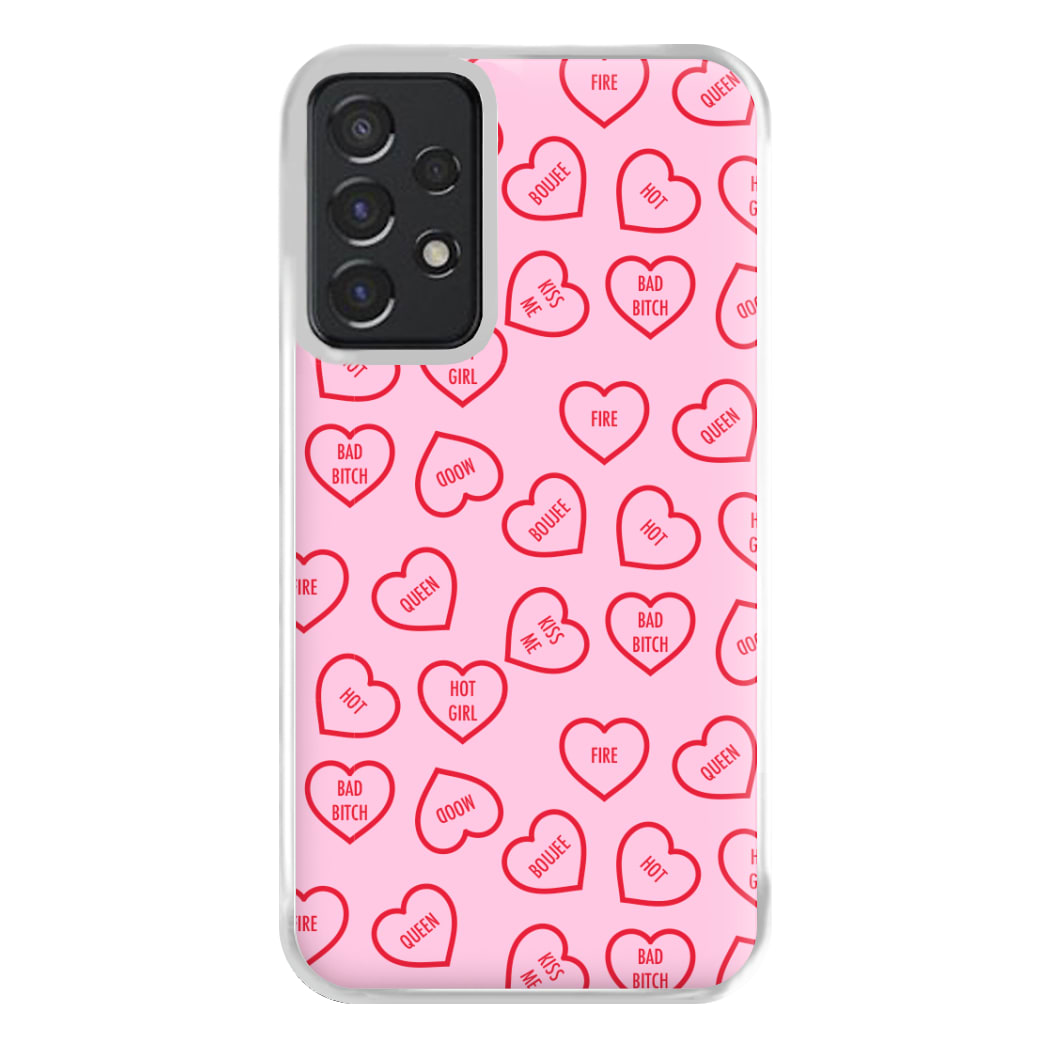 Hot Girl Summer Hearts Pattern Phone Case for Galaxy A52 / A52s