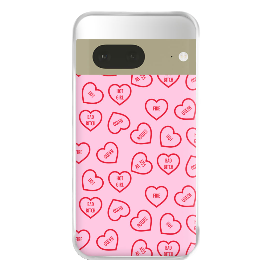 Hot Girl Summer Hearts Pattern Phone Case for Google Pixel 7a