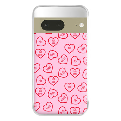 Hot Girl Summer Hearts Pattern Phone Case for Google Pixel 7a