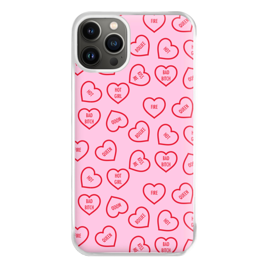 Hot Girl Summer Hearts Pattern Phone Case for iPhone 13