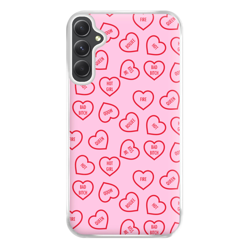 Hot Girl Summer Hearts Pattern Phone Case for Galaxy A54