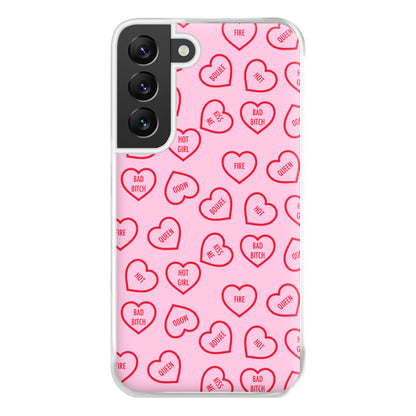 Hot Girl Summer Hearts Pattern Phone Case for Galaxy S22 Plus