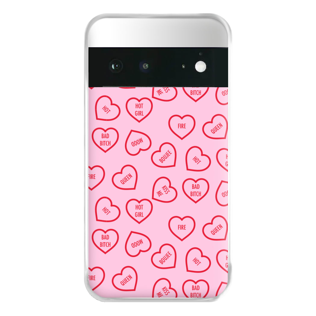 Hot Girl Summer Hearts Pattern Phone Case for Google Pixel 6a