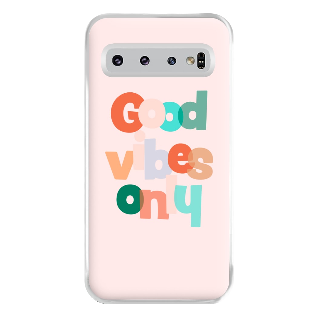 Colourful Good Vibes Only Phone Case for Galaxy S10 Plus