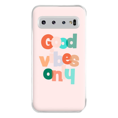 Colourful Good Vibes Only Phone Case for Galaxy S10 Plus