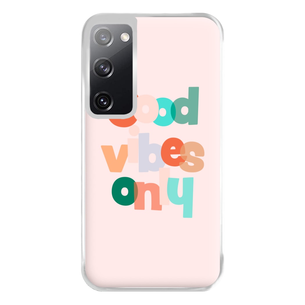 Colourful Good Vibes Only Phone Case for Galaxy S20