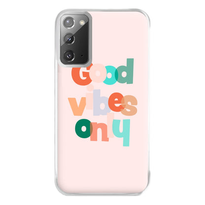 Colourful Good Vibes Only Phone Case for Galaxy Note 20 Ultra