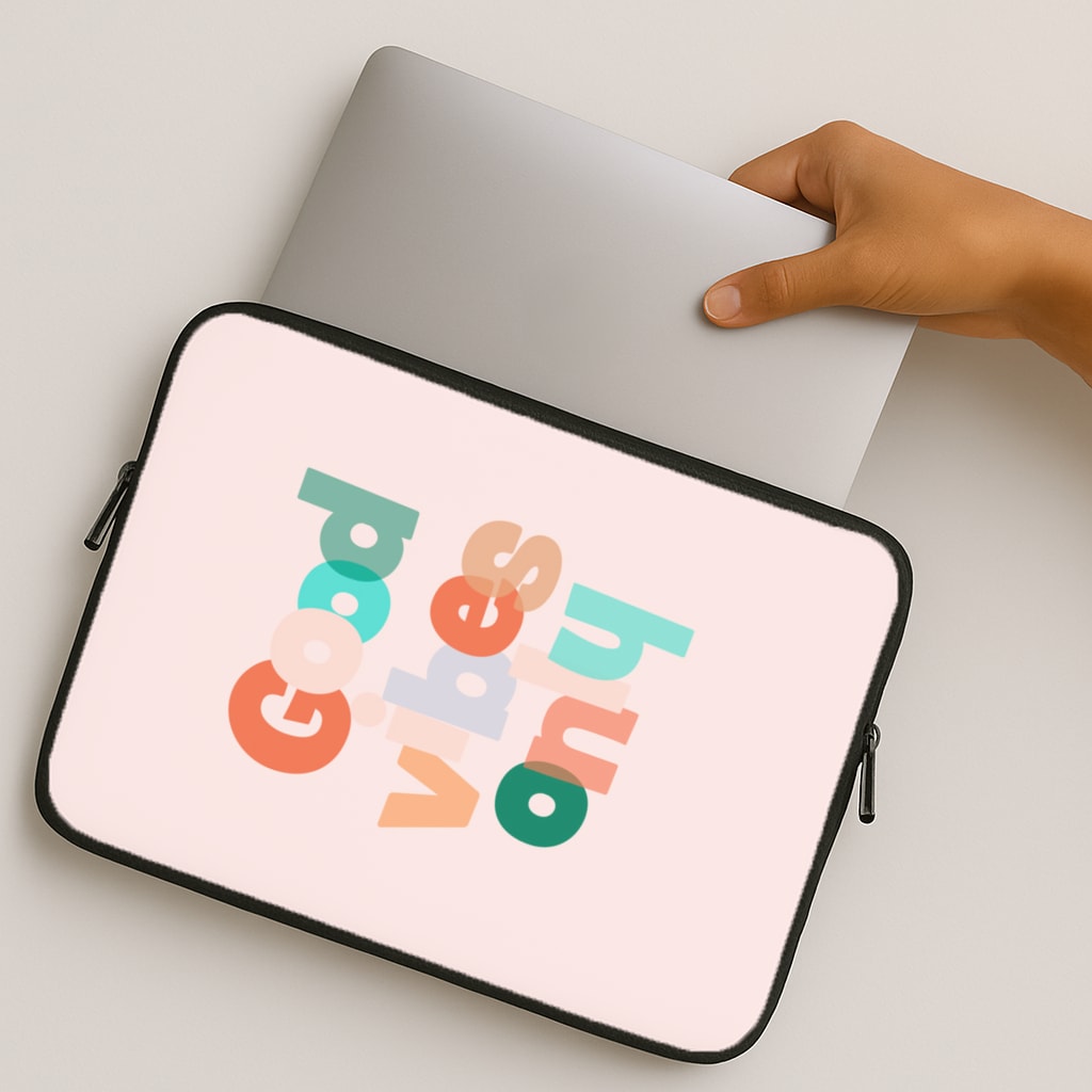 Colourful Good Vibes Only MacBook Case