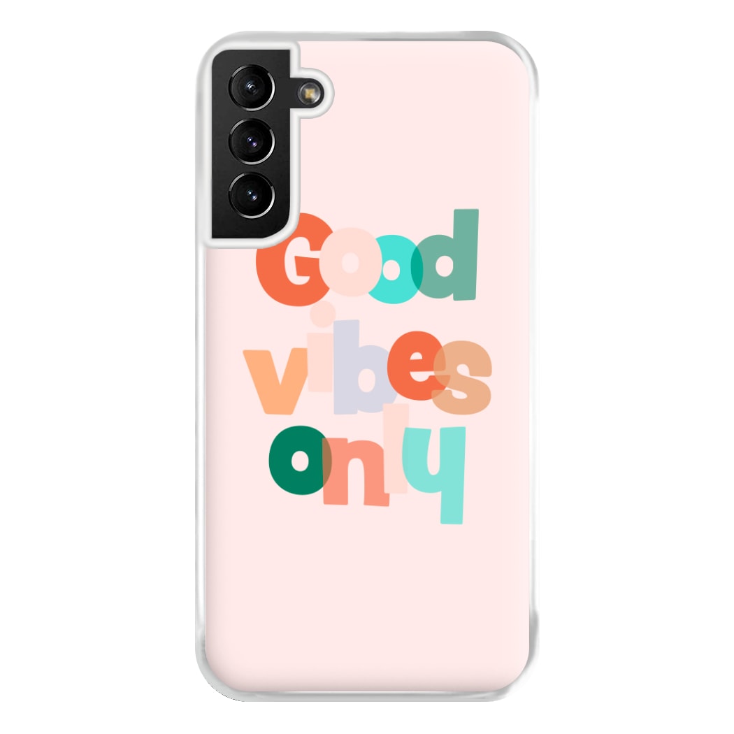 Colourful Good Vibes Only Phone Case for Galaxy S21 Plus