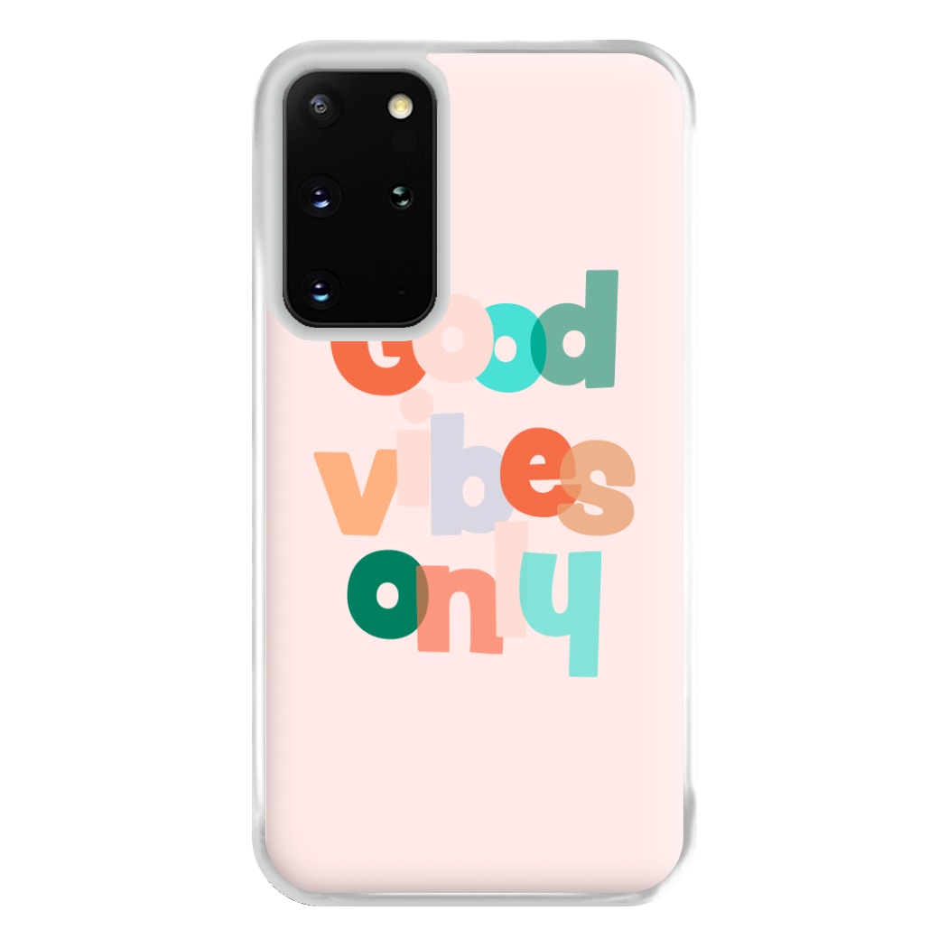 Colourful Good Vibes Only Phone Case for Galaxy S20 Plus