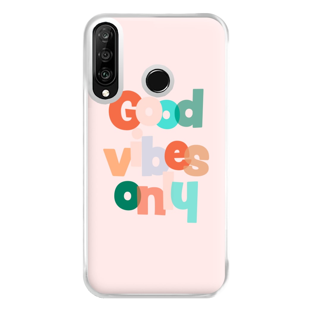 Colourful Good Vibes Only Phone Case for Huawei P30 Lite