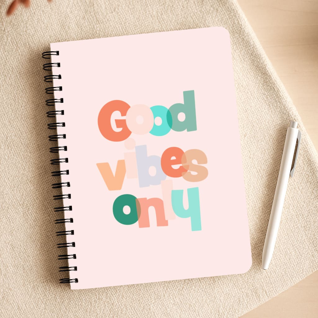 Colourful Good Vibes Only Notepad