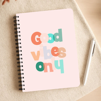 Colourful Good Vibes Only Notepad
