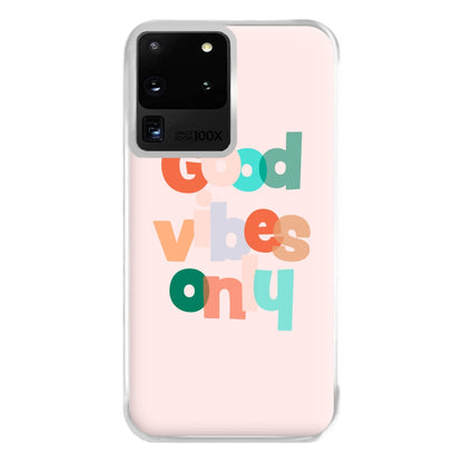 Colourful Good Vibes Only Phone Case for Galaxy S20 Ultra