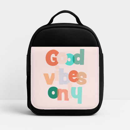 Colourful Good Vibes Only Insulated Lunchbox
