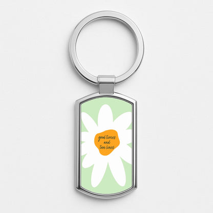 Good Times and Tan Lines Silver Keyring