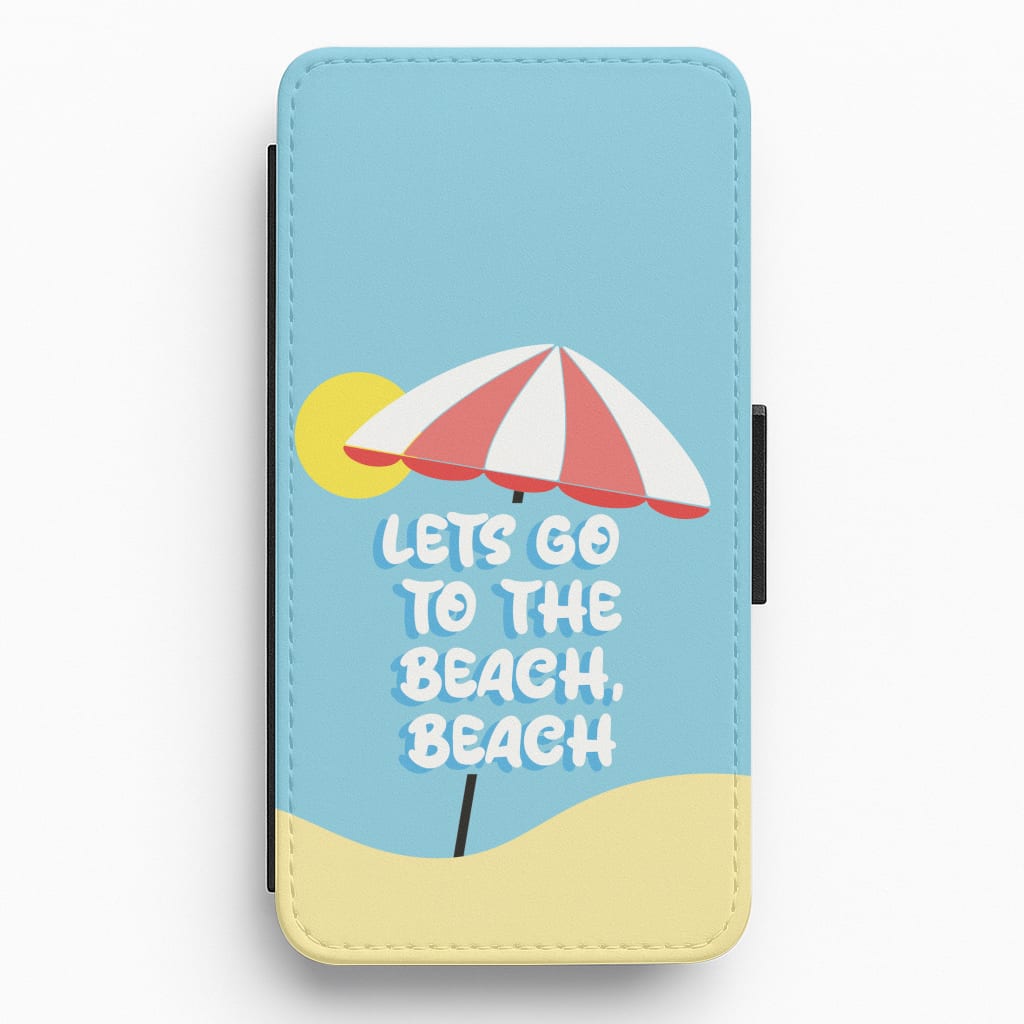 Lets Go To The Beach - Summer Quotes Flip / Wallet Phone Case