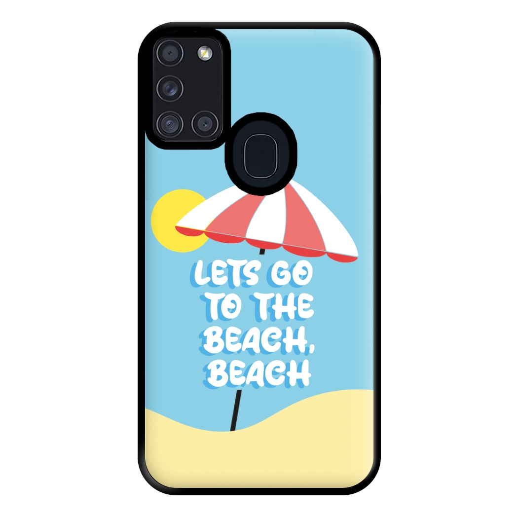 Lets Go To The Beach - Summer Quotes Phone Case for Galaxy A21s