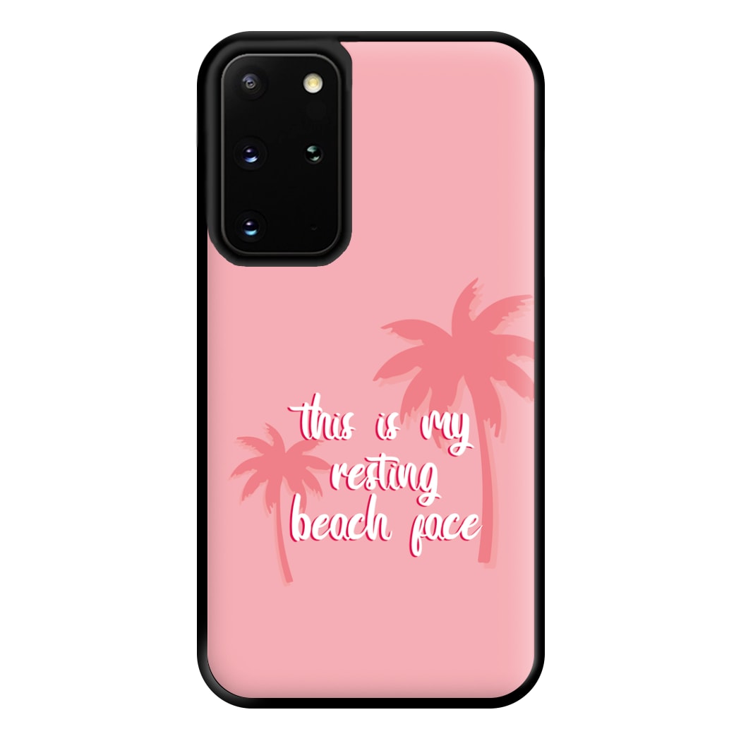 This Is My Resting Beach Face - Summer Quotes Phone Case for Galaxy S20 Plus