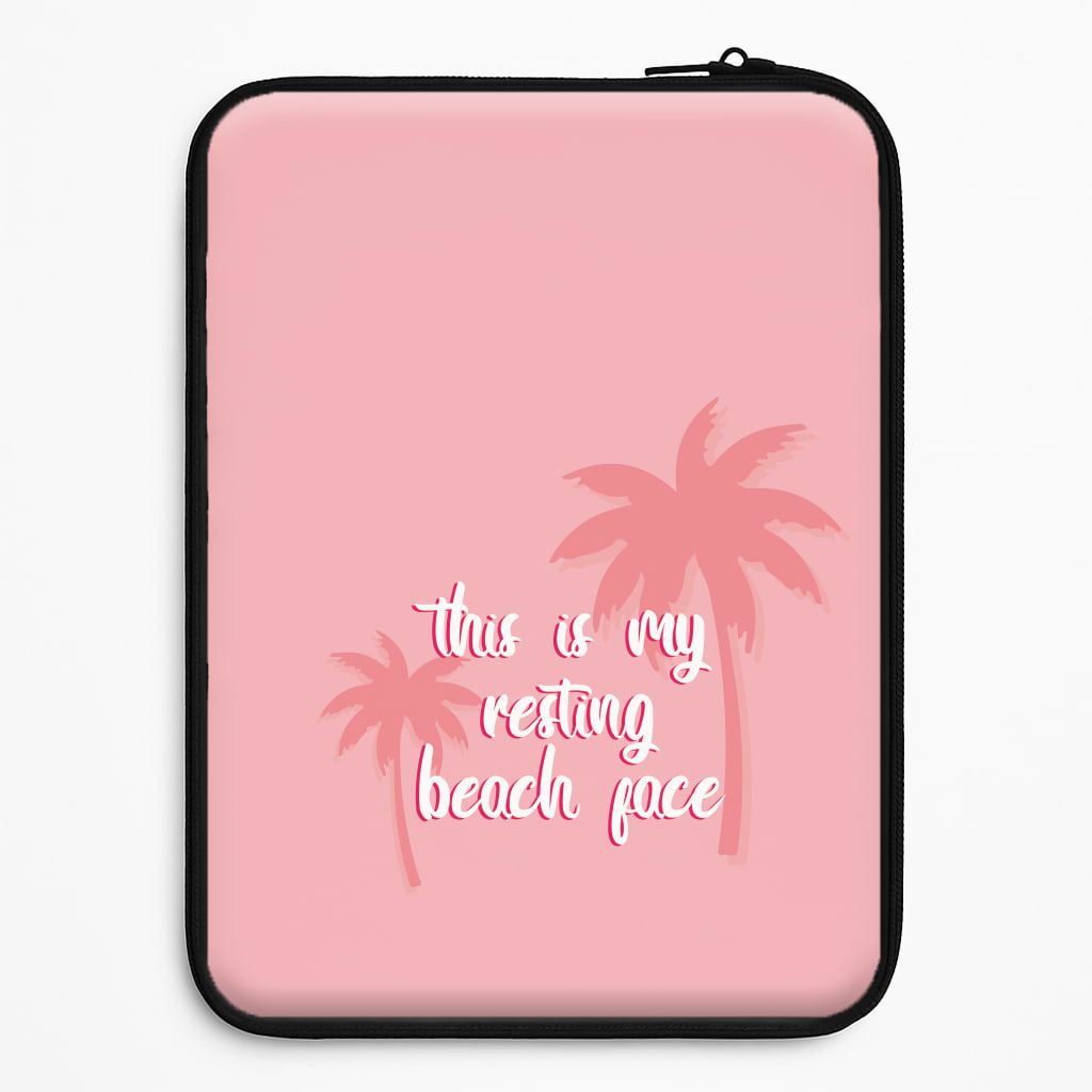 This Is My Resting Beach Face - Summer Quotes Laptop Sleeve