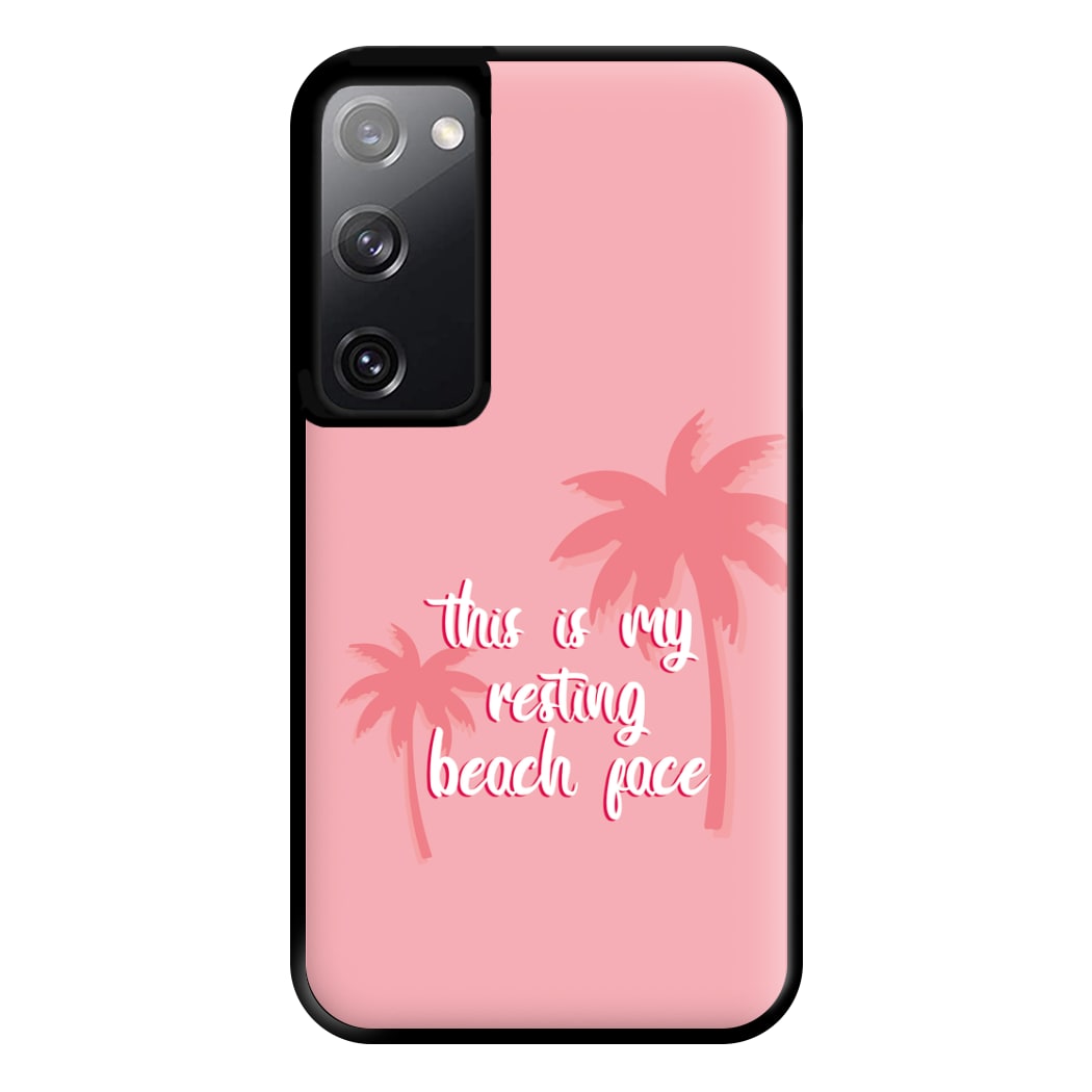 This Is My Resting Beach Face - Summer Quotes Phone Case for Galaxy S20