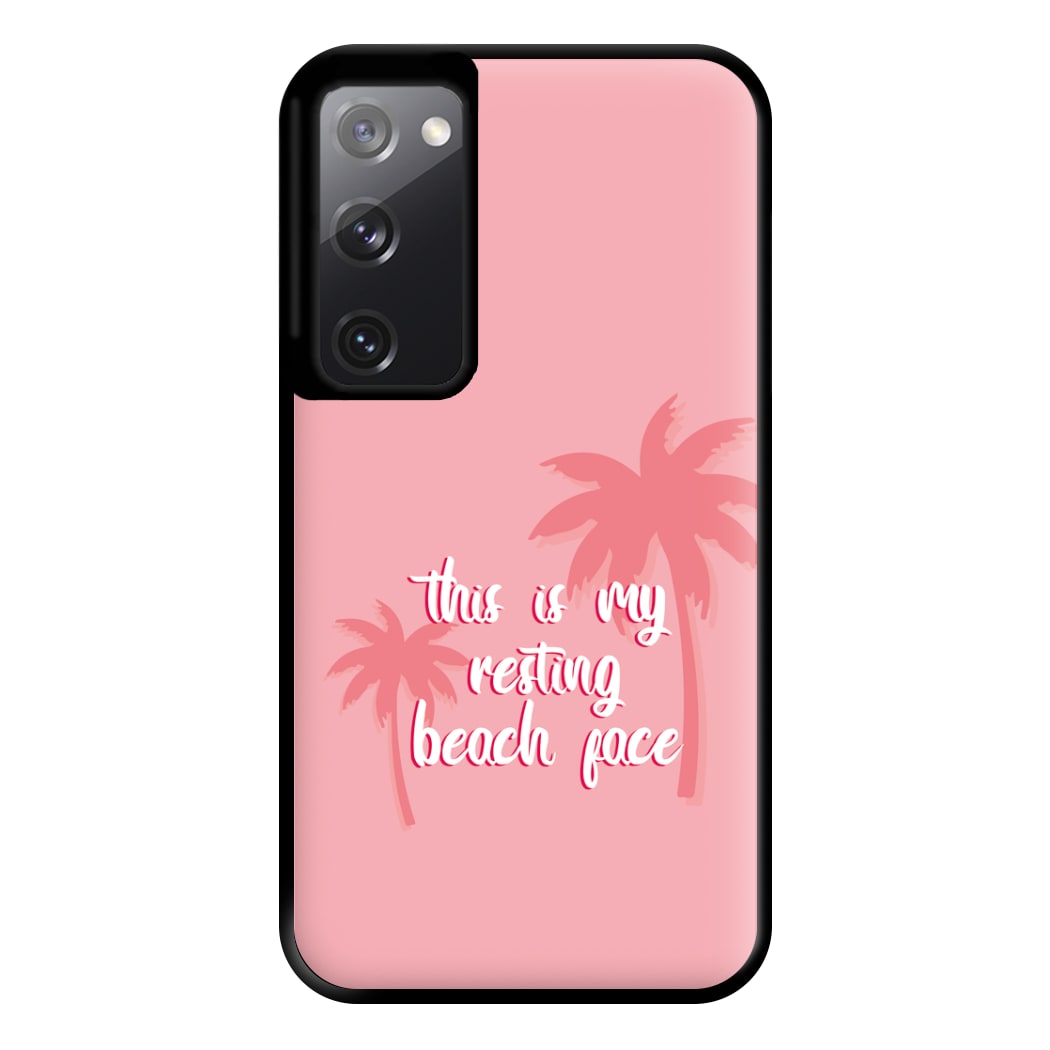 This Is My Resting Beach Face - Summer Quotes Phone Case for Galaxy S20FE