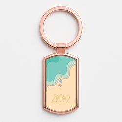 Meet Me At The Beach - Summer Rose Gold Keyring
