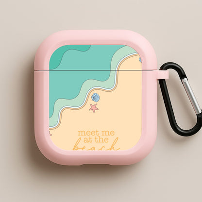 Meet Me At The Beach - Summer Pink AirPods Case