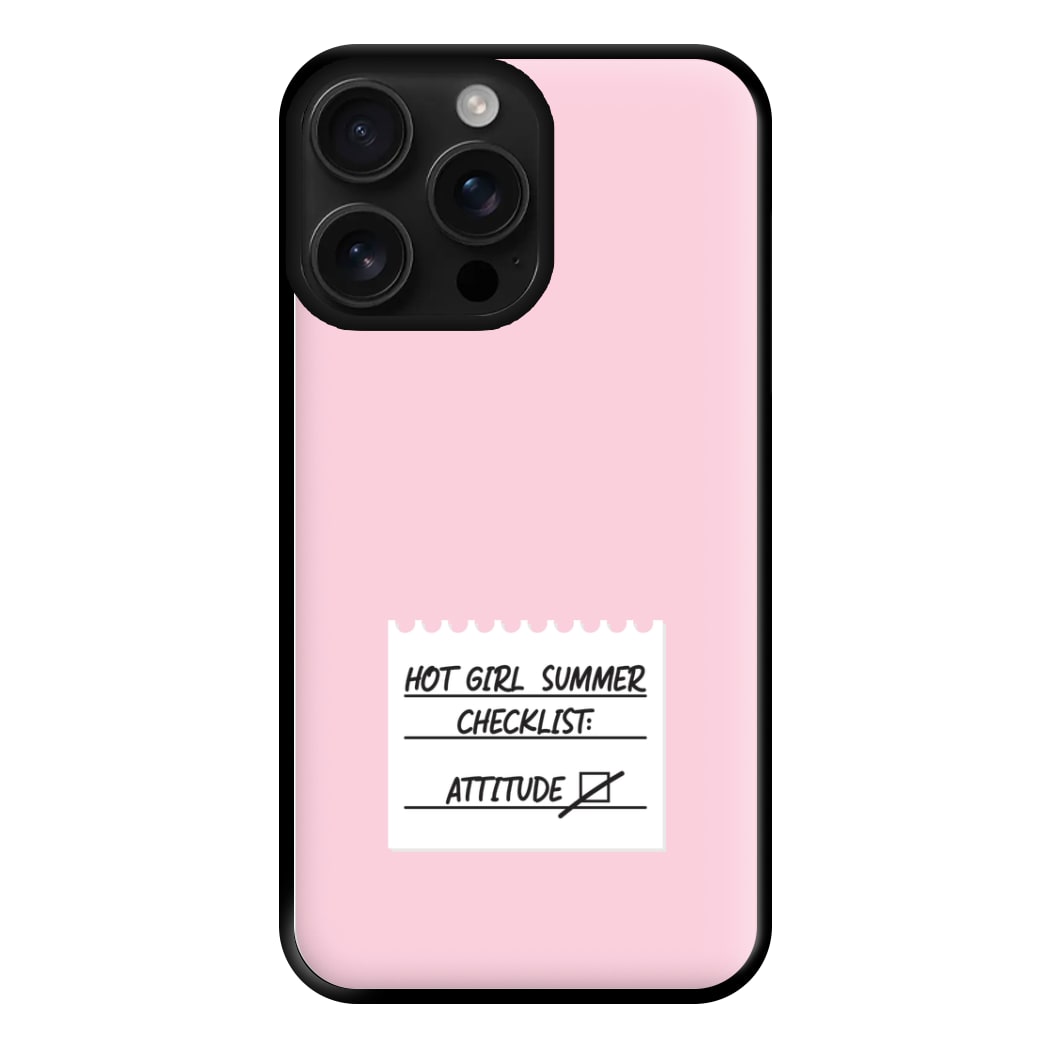 Hot Girl Summer Checklist - Summer Phone Case