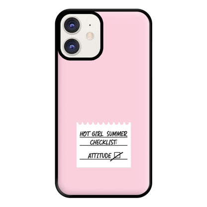 Hot Girl Summer Checklist - Summer Phone Case for iPhone 12 / 12 Pro