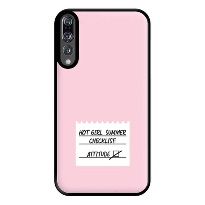 Hot Girl Summer Checklist - Summer Phone Case for Huawei P20 Pro