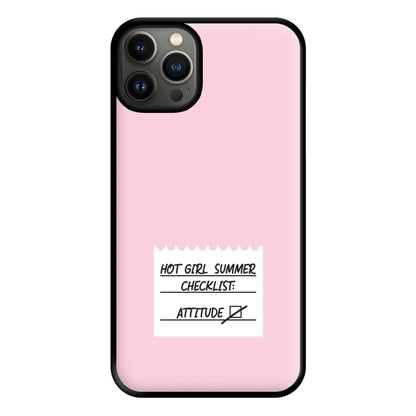 Hot Girl Summer Checklist - Summer Phone Case for iPhone 13