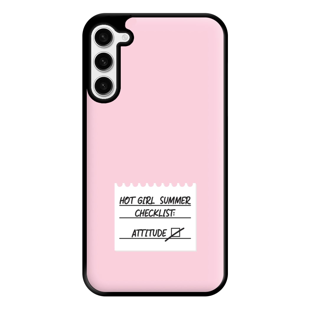 Hot Girl Summer Checklist - Summer Phone Case for Galaxy S23 Plus